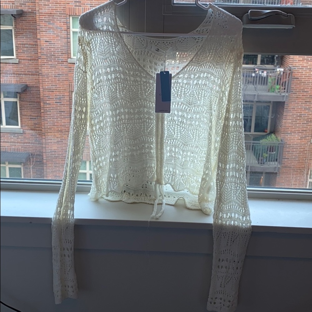 Knit bathing suit cover up